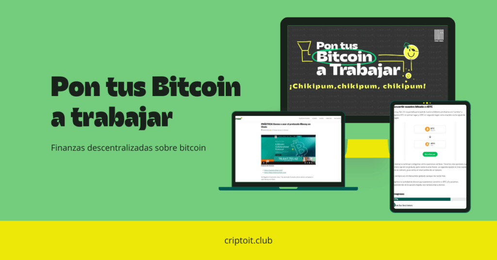 Curso Finanzas descentralizadas sobre Bitcoin